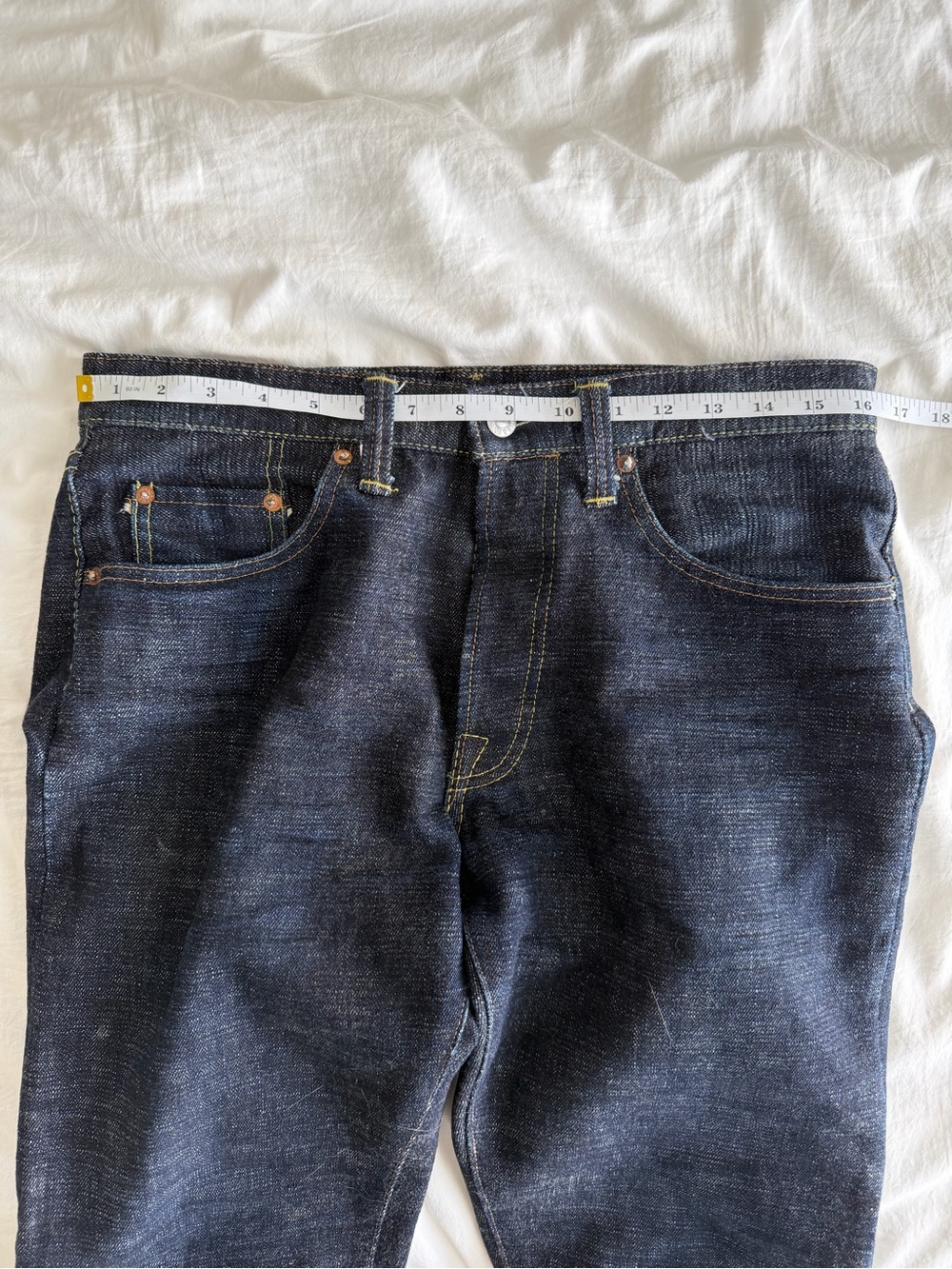 The Strike Gold SG7104 Super Slubby Series 17oz Slubby Selvedge Jeans - Picture 5 of 11